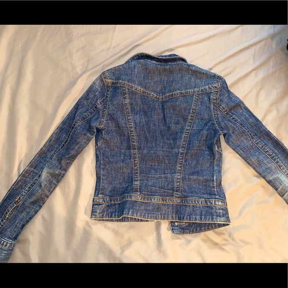 MEXX dark blue denim fitted jean jacket - Picture 2 of 4